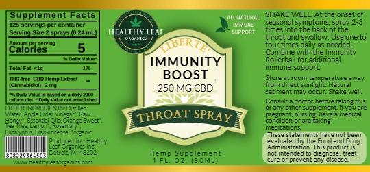 Liberte' throat spray vegan & rollerball immunity